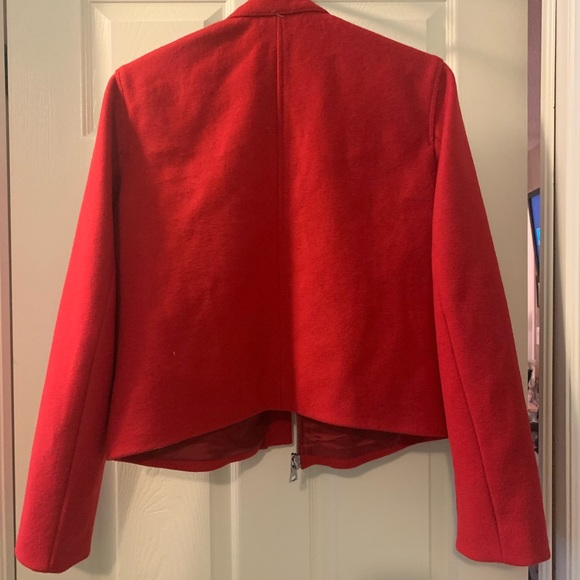 NWT red wool moto jacket - Picture 4 of 4